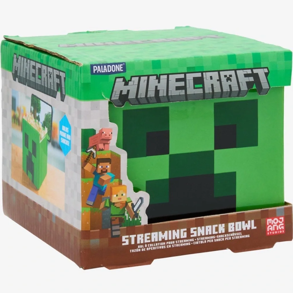 Minecraft Green Creeper Snack Bowl- NWT